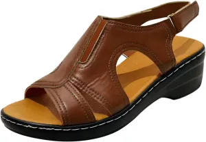 Womens Orthopedic Sandals Dressy Wide Width Strap Open Toe Wedge Sandals Platform Summer Shoes with Arch Support