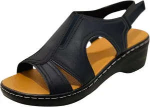 Womens Orthopedic Sandals Dressy Wide Width Strap Open Toe Wedge Sandals Platform Summer Shoes with Arch Support