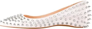 Women's Rivet Pointed Toe Slip on Flats Shoes,Fashion Studded Leather Comfortable Office