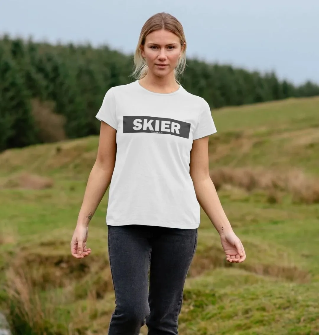 Women's Skier Censor Bar Organic Tee