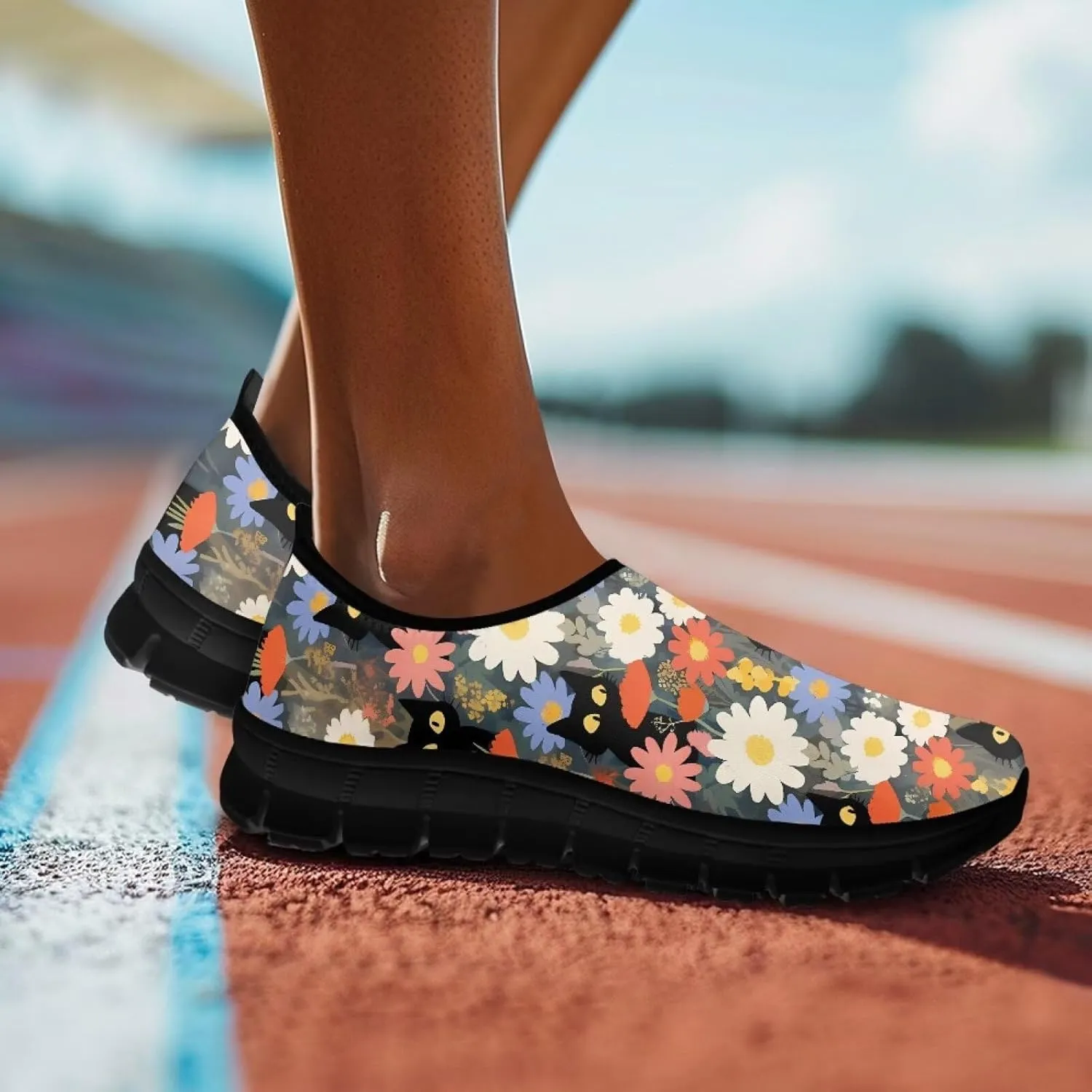 Womens Slip On Walking Shoes Non Slip Loafer Breathable Holiday Travel Shoe Lightweight Casual Low Top Sneakers SizeUS 5.5-11.5