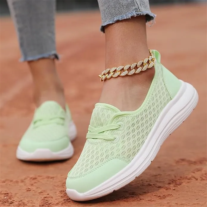 Women's Soft Sole Mesh Comfort Orthopedic Shoes -Breathable Slip-On Flat Walking Shoes,Walking Comfort
