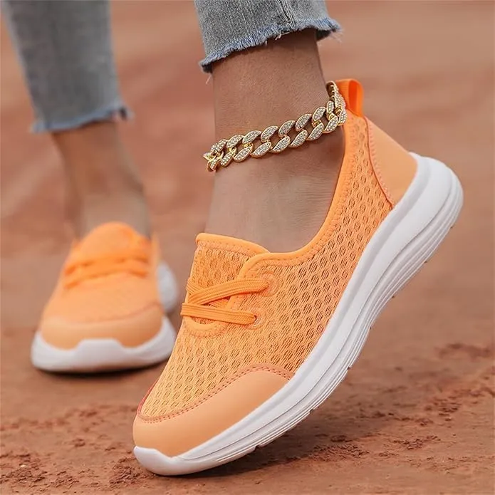 Women's Soft Sole Mesh Comfort Orthopedic Shoes -Breathable Slip-On Flat Walking Shoes,Walking Comfort