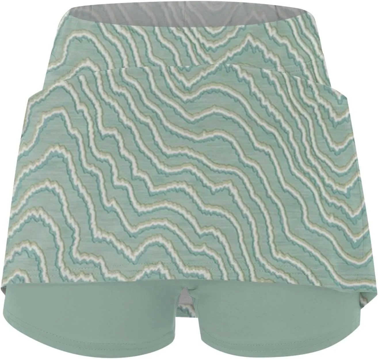 Women's Summer 2 in 1 Skorts Striped Printing Stretchy Tennis Skirt Shorts Breathable Gym Lightweight Athletic Shorts