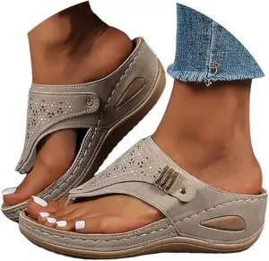 Women's Summer Sandals,Womens Casual Boho Crystal T-Strap Clip Toe Flip Flops Comfy Beach Flat Shoes Sandals for Women