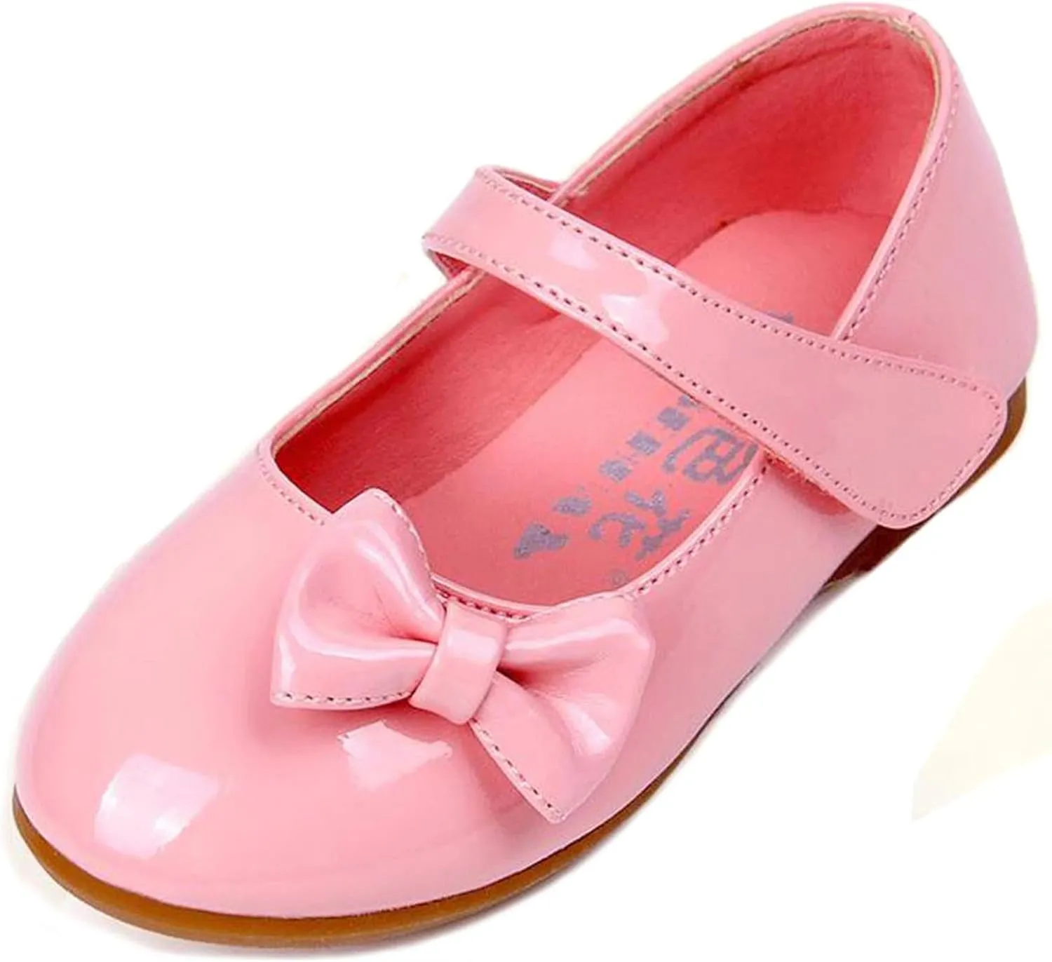 WUIWUIYU Flower Girls Princess Casual Mary Janes Ballet Flats Cute Bowknot Back to School Uniform Wedding Dress Shoes
