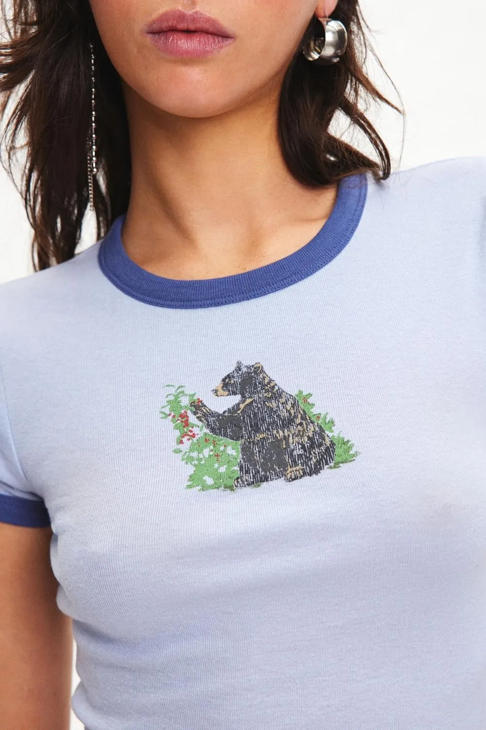 Y2k Graphic Print Baby Tees Women Short Sleeve Vintage Crop Tops Cute Teen Girls Slim Fit 90s Aesthetic T Shirts