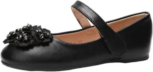 YIBLBOX Girl's Flowers Ballet Flats Ballerina Mary Jane Princess Wedding Dress Shoes for Toddler/Little Kid